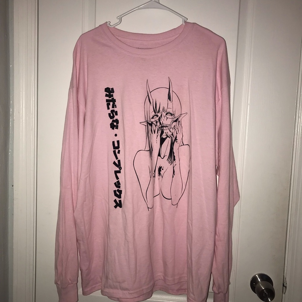 Pink Graphic Long Sleeve Tee